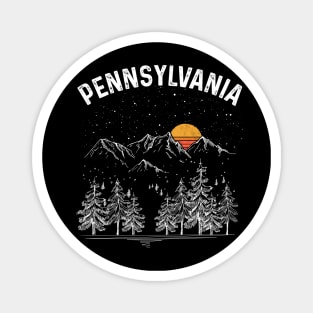 Vintage Retro Pennsylvania State Magnet
